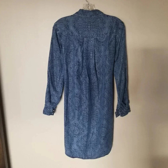 Anthropologie Cloth & Stone Printed Chambray Dress XS - Picture 4 of 14